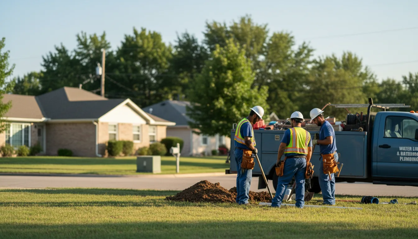 Residential water line and bathroom plumbing service in Ashley, OH
